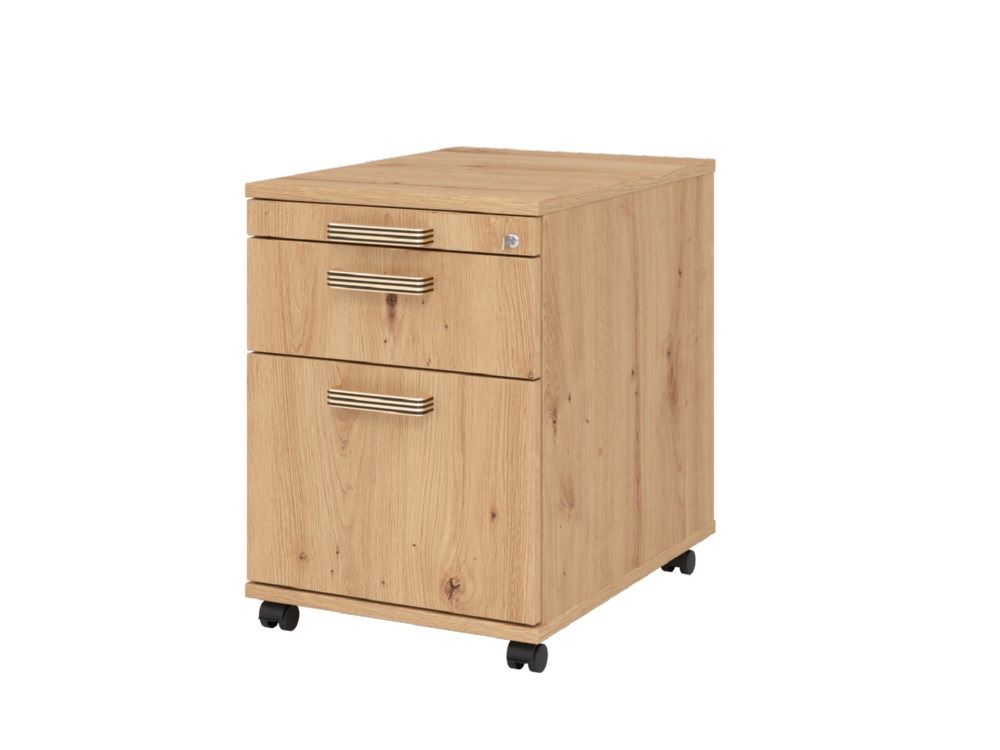 Produktbild Hammerbacher Rollcontainer Asteiche 42,8 x 58 x 59 cm