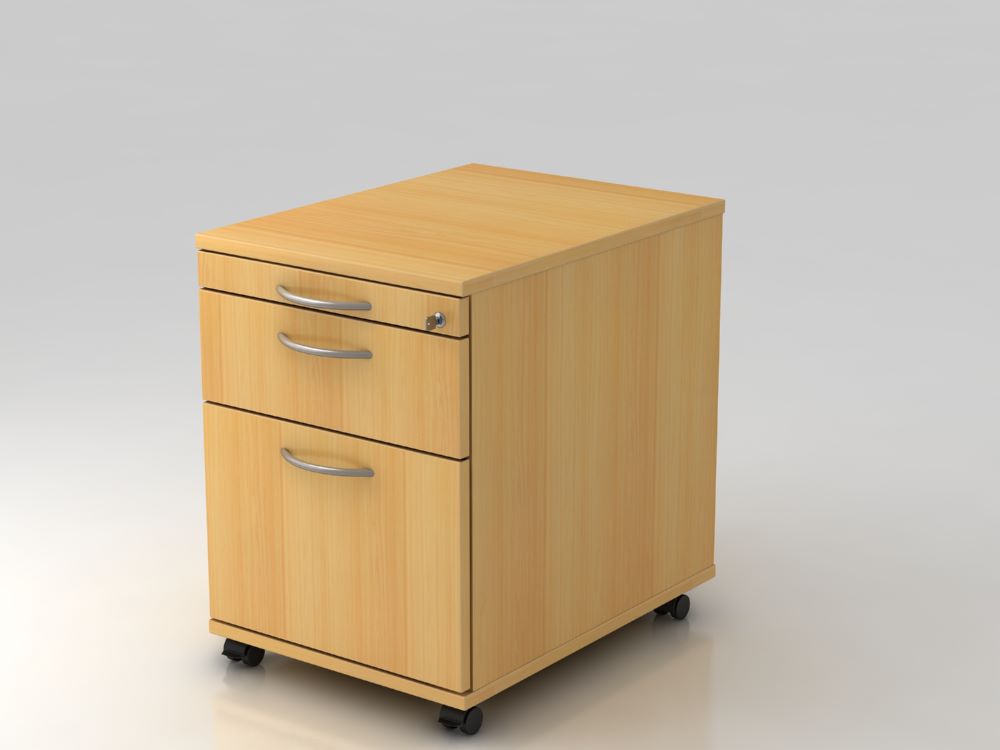 Produktbild Hammerbacher Bürowagen 58 cm 1 Schub mit Hängeregister BM Buche