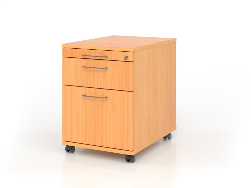 Produktbild Hammerbacher Bürowagen 58 cm 1 Schub mit Hängeregister BS Buche