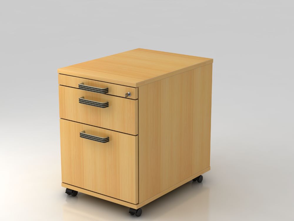 Produktbild Hammerbacher Bürowagen 58 cm 1 Schub mit Hängeregister SG Buche