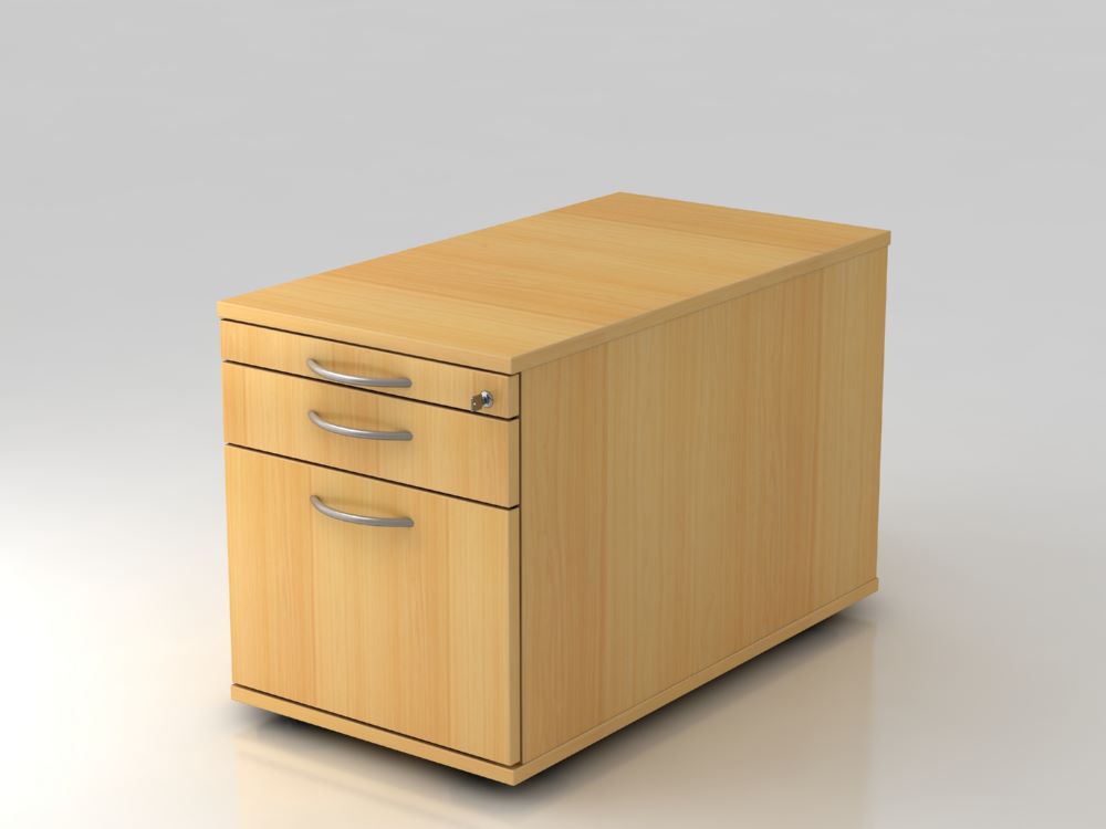 Produktbild Hammerbacher Bürowagen in Buche 80 cm 1 Schub 1 Hängeregister BM