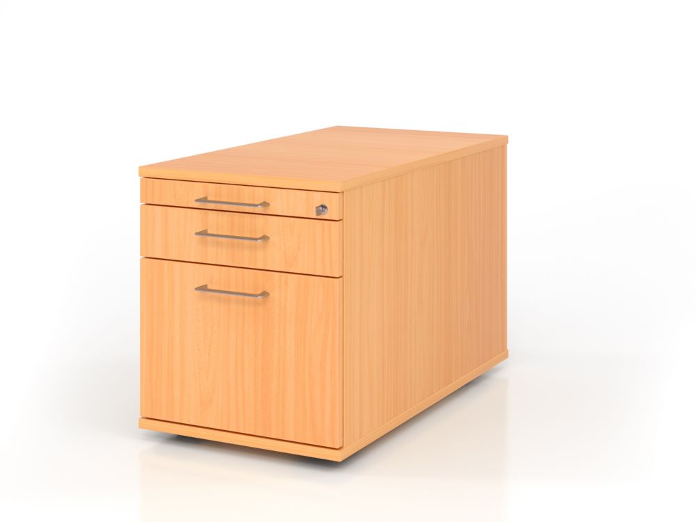 Produktbild Hammerbacher Bürowagen 80 cm 1 Schub 1 Register BS Buche