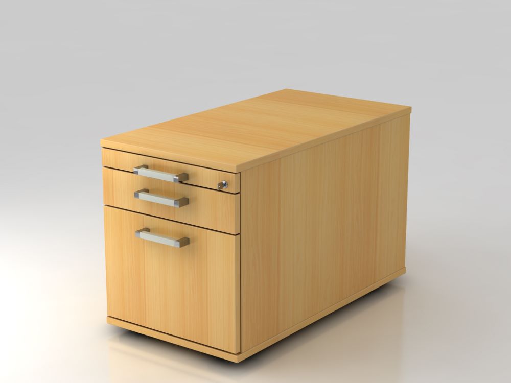 Produktbild Hammerbacher Bürowagen 42,8 x 51,2 x 80 cm 1 Schub 1 Hängeregister CE Buche