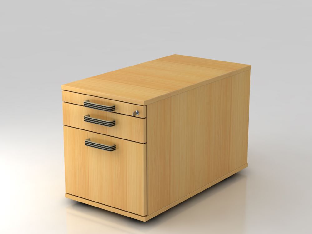 Produktbild Hammerbacher Bürowagen 80 cm 1 Schub und 1 Register SG Buche