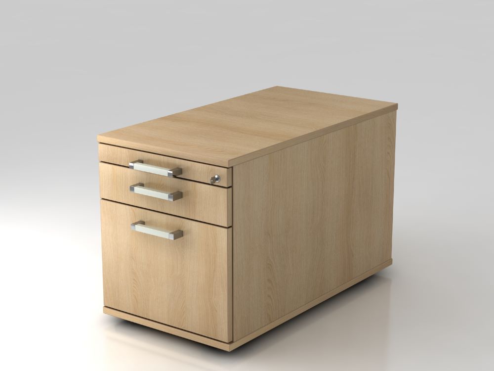 Produktbild Hammerbacher Bürowagen Eiche 80 cm 1 Schub 1 Register CE