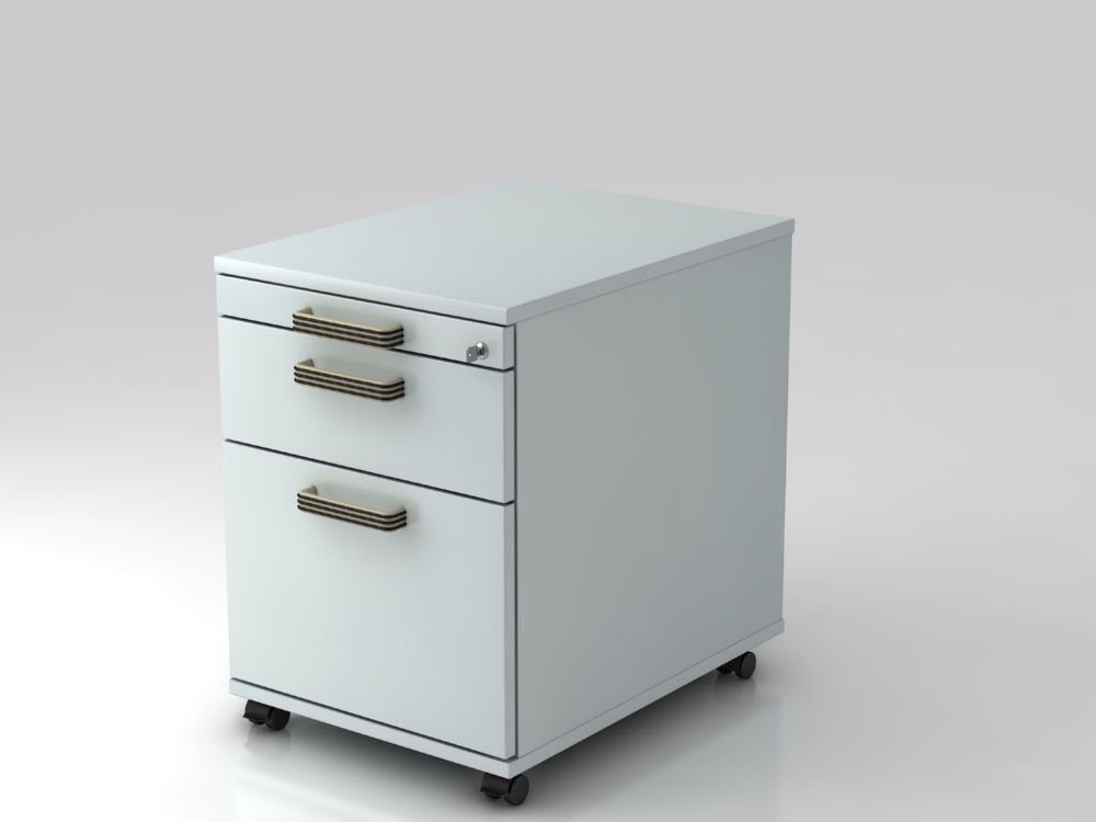 Produktbild Hammerbacher Bürowagen 58 cm 1 Schub mit Hängeregister SG Grau