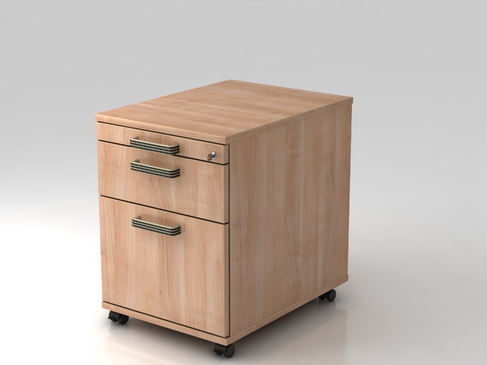 Produktbild Hammerbacher Bürowagen mit 58 cm 1 Schub 1 Hängeregister SG Nussbaum