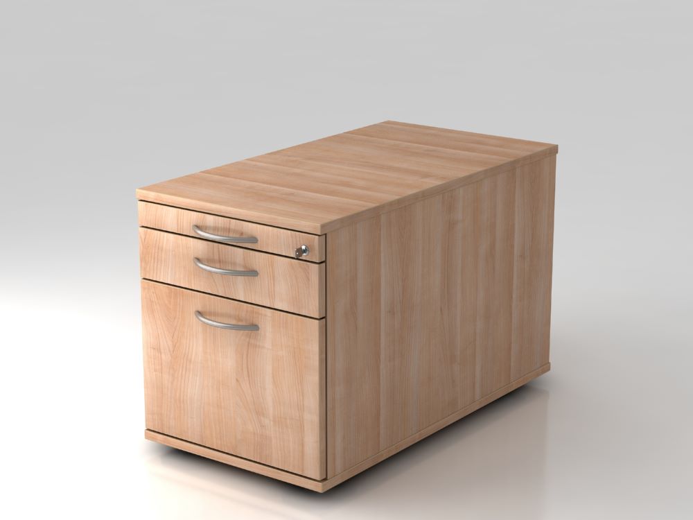 Produktbild Hammerbacher Bürowagen mit 80 cm 1 Schub 1 Hängeregister BM Nussbaum