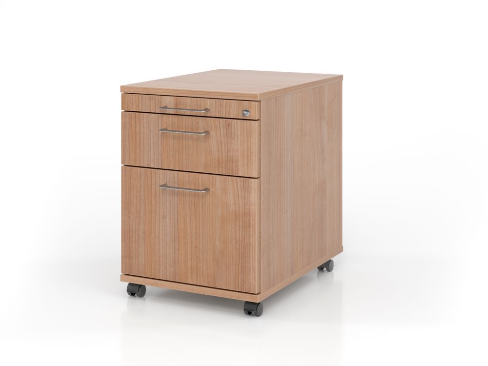 Produktbild Hammerbacher Bürowagen 58 cm mit 1 Schub 1 Hängeregister BS Nussbau