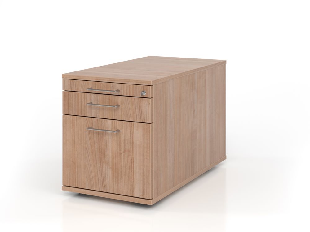 Produktbild Hammerbacher Bürowagen Nussbaum 80 cm 1 Schub 1 Register BS