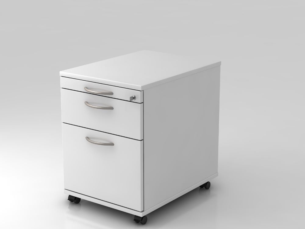 Produktbild Hammerbacher Bürowagen 58 cm und 1 Schub 1 Hängeregister BM Weiß