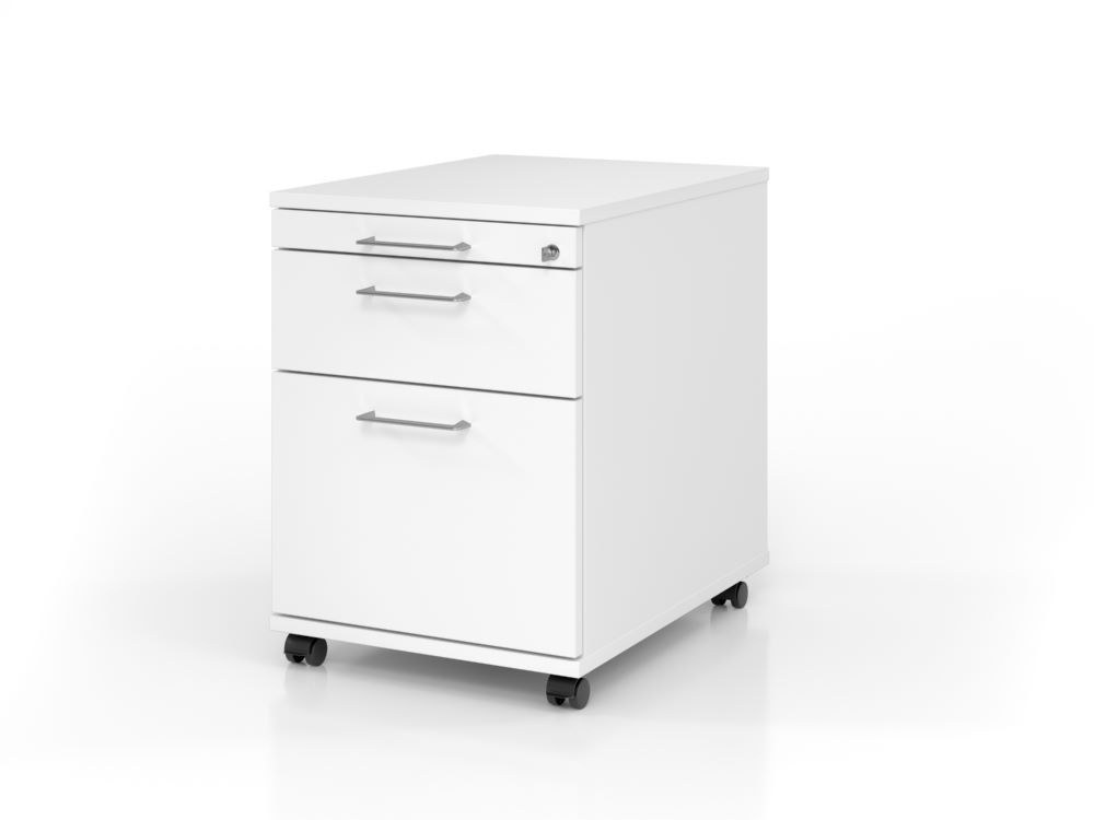 Produktbild Hammerbacher Bürowagen 58 cm 1 Schub 1 Hängeregister BS in Weiß