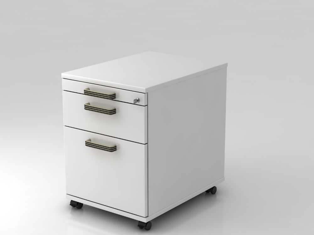 Produktbild Hammerbacher Bürowagen weiß 58 cm 1 Schub 1 Register SG Weiß