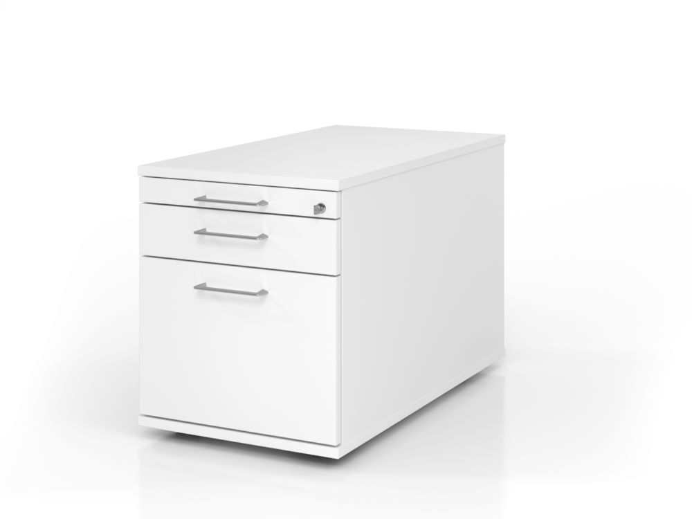 Produktbild Hammerbacher Bürowagen in weiß 80 cm mit 1 Schub 1 Register BS