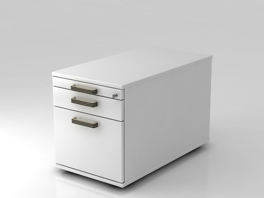 Produktbild Hammerbacher Bürowagen in weiß 80 cm 1 Schub 1 Register SG