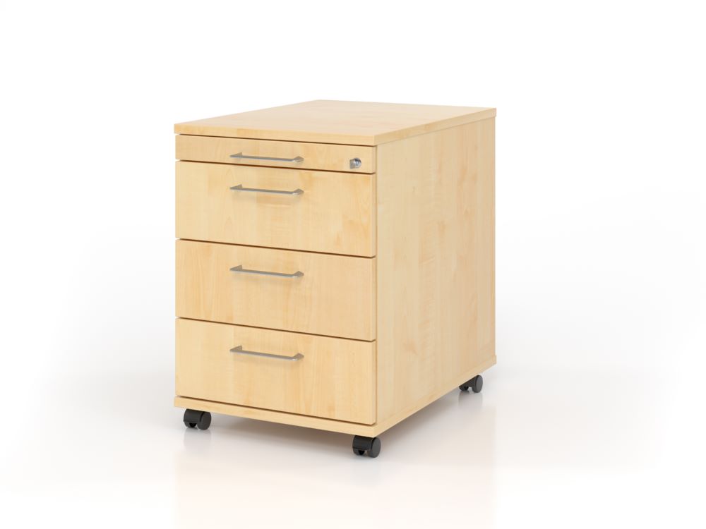 Produktbild Hammerbacher Bürowagen 58 cm 3 Schübe Schloß BS Ahorn