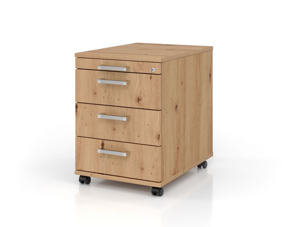 Produktbild Hammerbacher Bürowagen 58 cm mit 3 Schüben Schloß CE Asteich