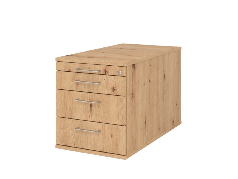 Produktbild Hammerbacher Rollcontainer 80cm,3Schub,Schloss BS Asteiche