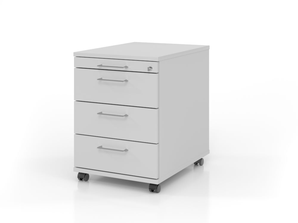 Produktbild Hammerbacher Bürowagen 58 cm 3 Schübe Schloß BS Grau