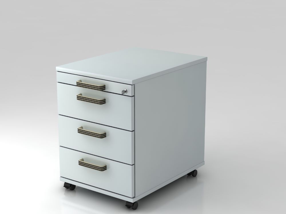 Produktbild Hammerbacher Bürowagen 58 cm 3 Schübe und Schloß SG Grau