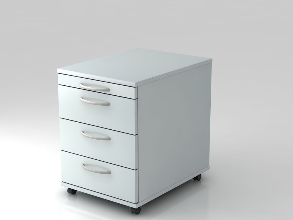 Produktbild Hammerbacher Rollcontainer Bürowagen 58 cm mit 3 Schüben BO Grau