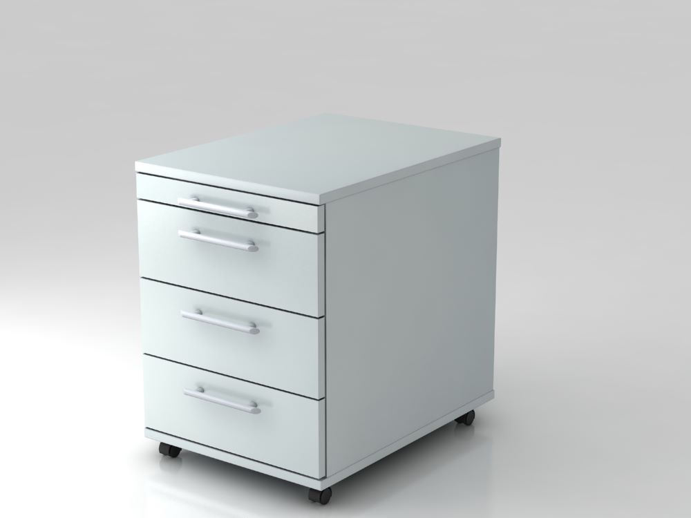 Produktbild Hammerbacher Rollcontainer Bürowagen 58 cm 3 Schübe RE Grau