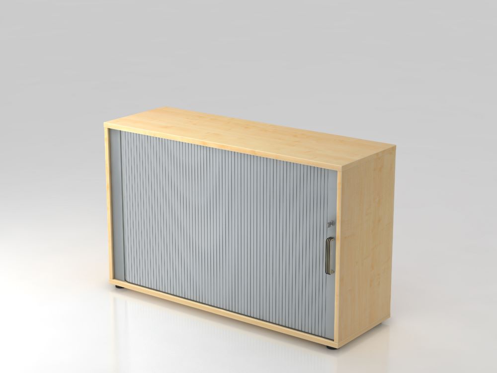 Produktbild Hammerbacher Rollladenschrank Ahorn Silber 2OH 120 x 74,8 cm SG