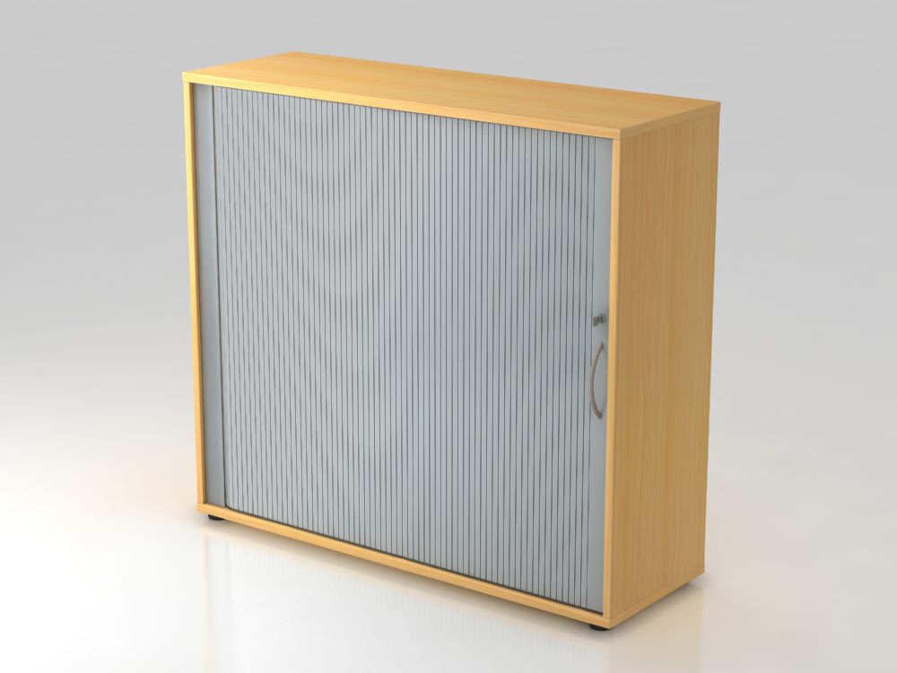Produktbild Hammerbacher Rollladenschrank 3OH 120 x 110 cm BM Buche Silber