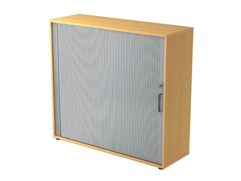 Produktbild Hammerbacher Rollladenschrank 3OH 120 x 40 x 110 cm SG Buche Silber
