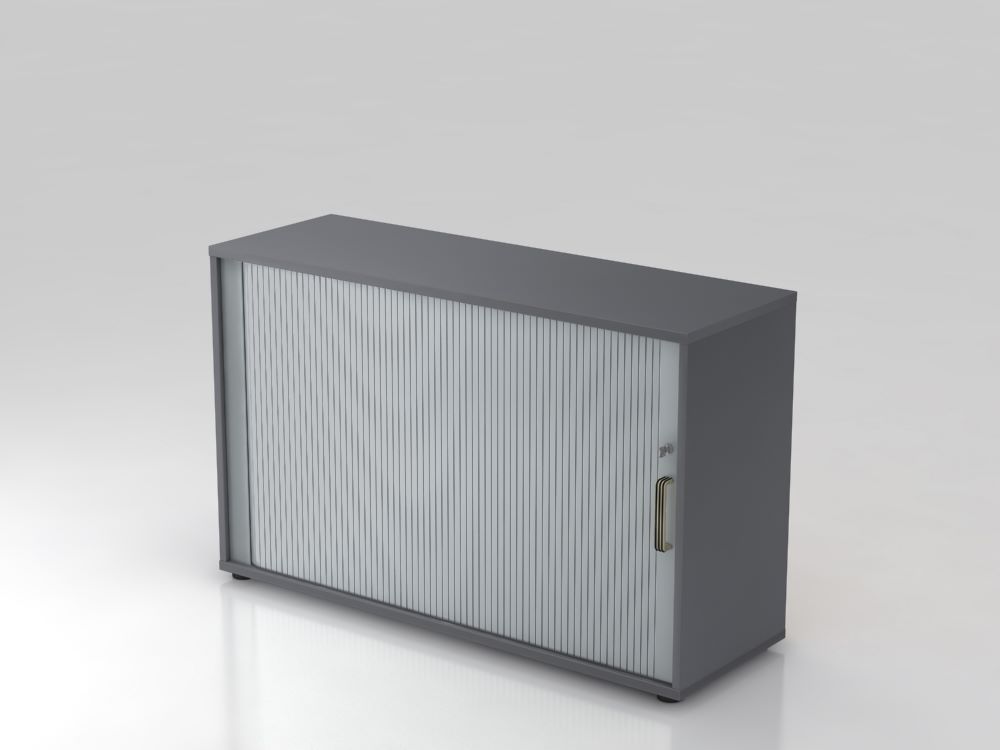 Produktbild Hammerbacher Rollladenschrank 2OH 120 cm SG Graphit abschließbar