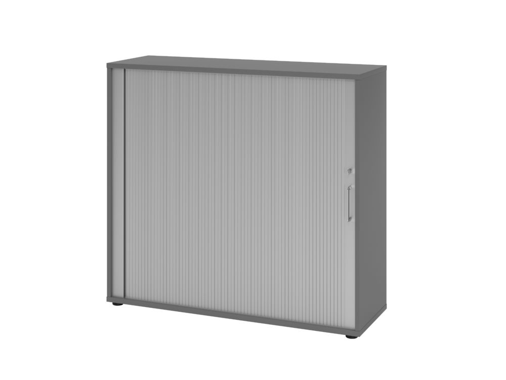 Produktbild Hammerbacher Rollladenschrank 3OH 120 x 40 x 110 cm BS Graphit Silber