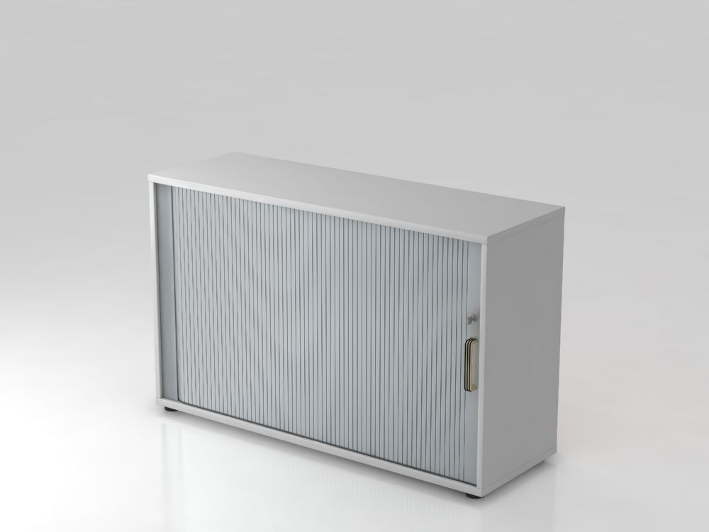 Produktbild Hammerbacher Rollladenschrank in silber grau 2OH 120 cm SG
