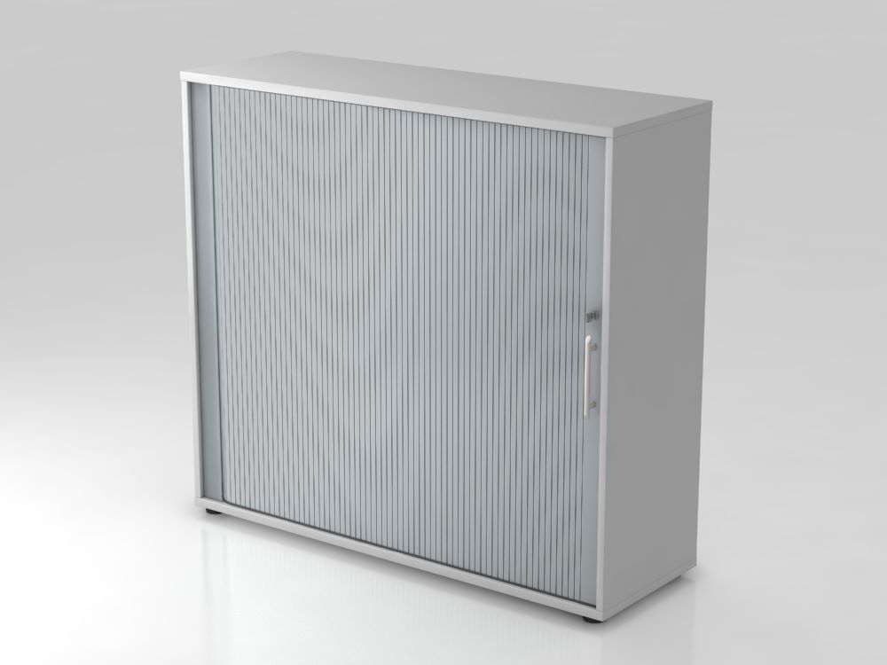 Produktbild Hammerbacher Rollladenschrank 3OH 120 x 110 cm RE Grau und Silber