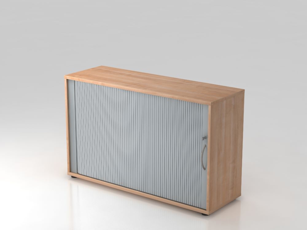 Produktbild Hammerbacher Rollladenschrank in Nussbaum Silber 2OH 120 cm breit BM