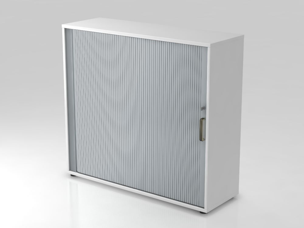 Produktbild Hammerbacher Rollladenschrank 3OH 120 x 40 x 110 cm SG Weiß Silber