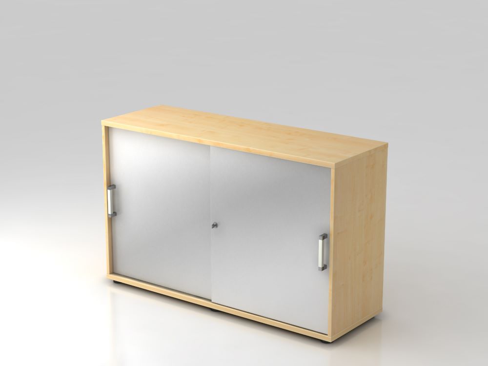 Produktbild Hammerbacher Schiebetürschrank CE 2OH 120 x 74,8 cm Ahorn Silber