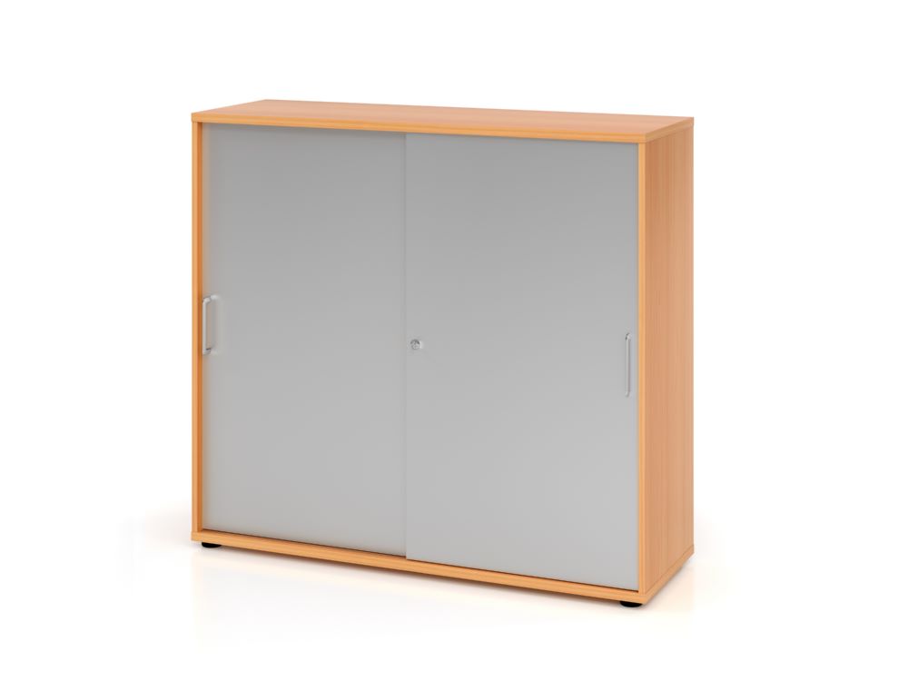 Produktbild Hammerbacher Schiebetürschrank abschließbar 3OH 120 x 40 x 110 cm BS Buche Silber