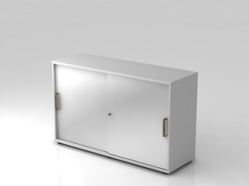 Produktbild Hammerbacher Schiebetürschrank Farbe Silber Grau 2OH 120 x 74,8 cm SG