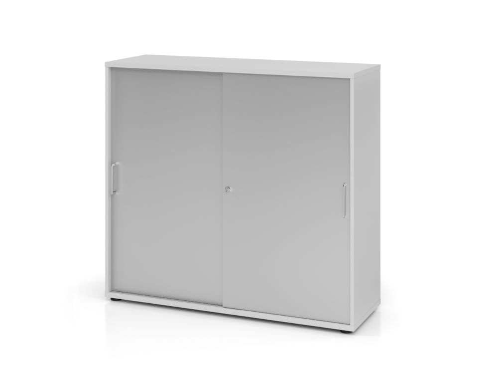 Produktbild Hammerbacher Schiebetürschrank 3OH 120 x 40 x 110 cm BS Grau Silber