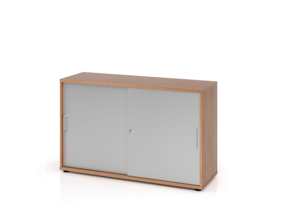 Produktbild Hammerbacher Schiebetürschrank BS Nussbaum Silber 2OH 120 x 74,8 cm