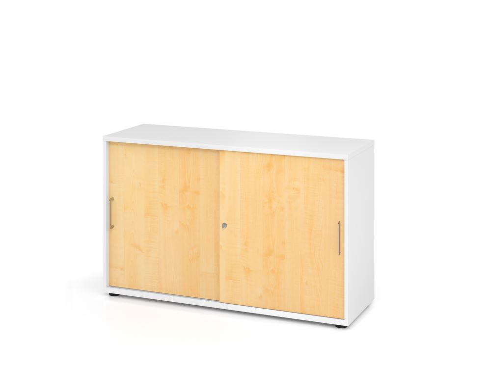 Produktbild Hammerbacher Schiebetürschrank BS 2OH 120 x 74,8 cm in Weiß Ahorn