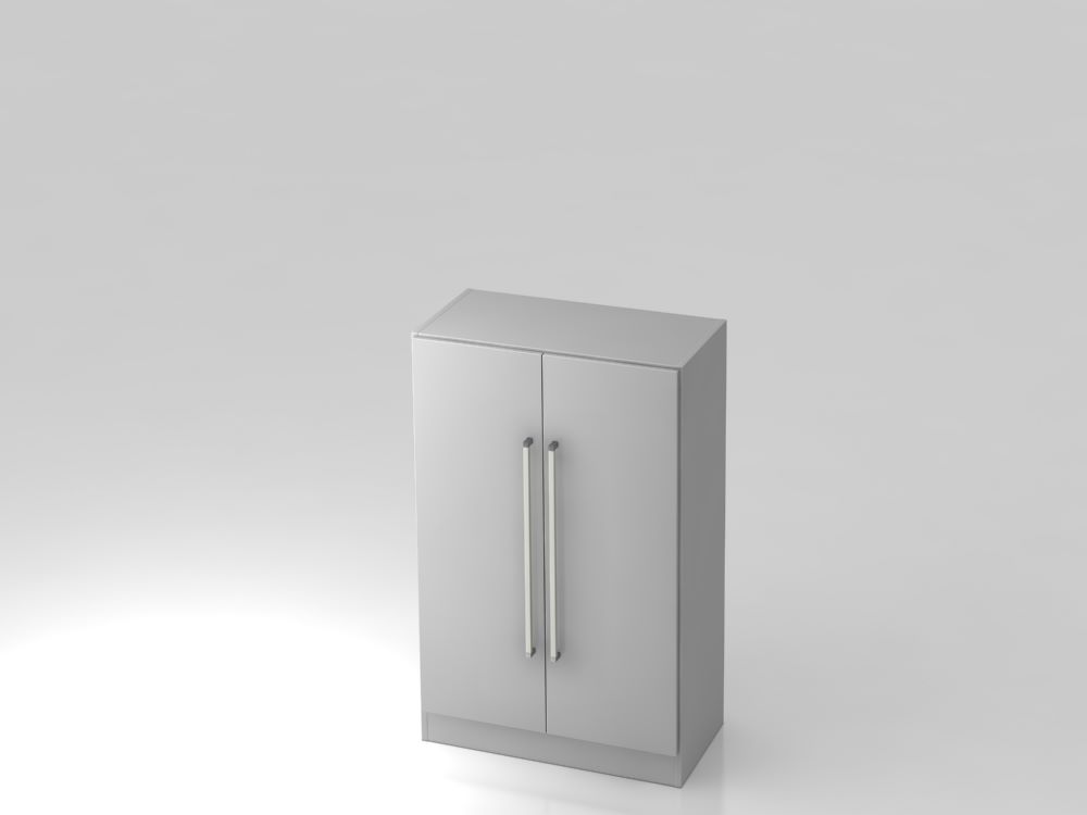 Produktbild Hammerbacher Flügelschrank 3OH mit Sockelblende CE Grau 80 x 42 x 127 cm