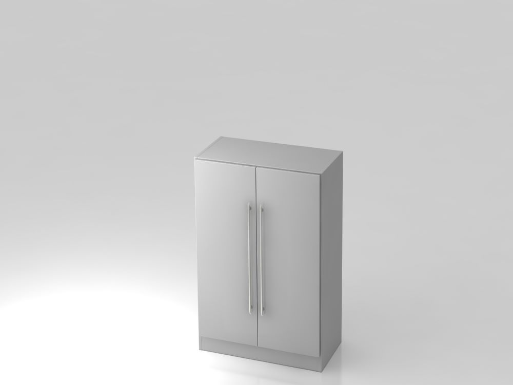 Produktbild Hammerbacher Flügelschrank 3OH 80 x 42 x 127 cm mit Sockelblende RE Grau