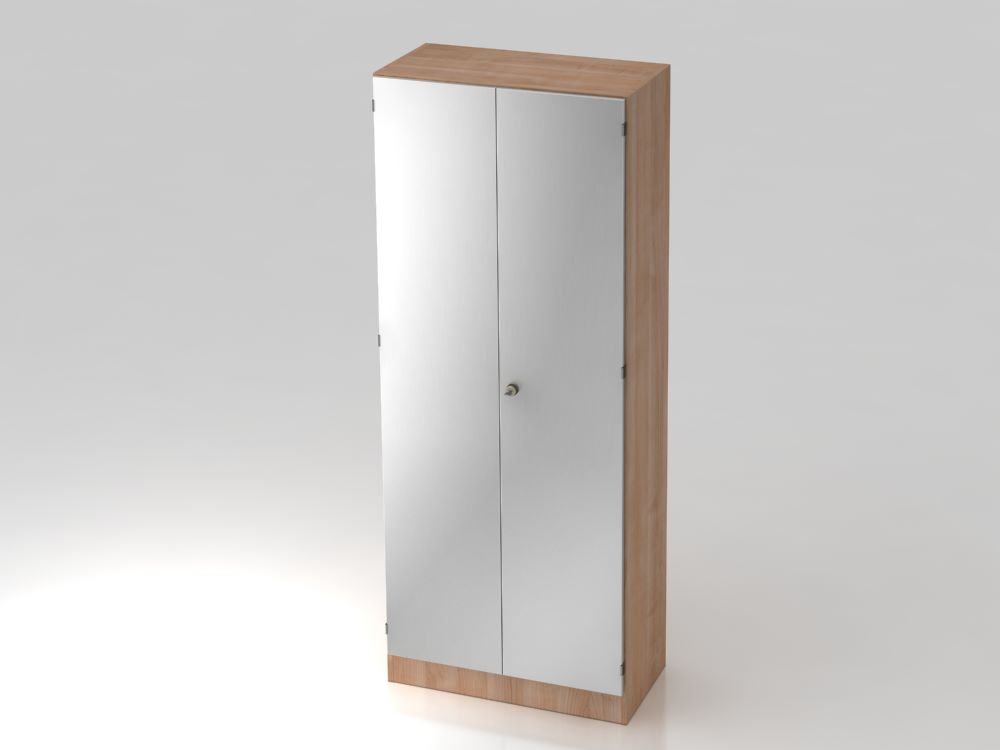 Produktbild Hammerbacher Flügelschrank 5OH mit Sockelblende SG Nussbaum / Silber B 80 x H 200,4 cm