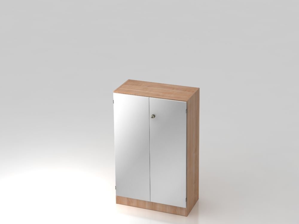 Produktbild Hammerbacher Flügelschrank 3OH SG Korpus Nussbaum / Front Silber 80 x 42 x 127 cm