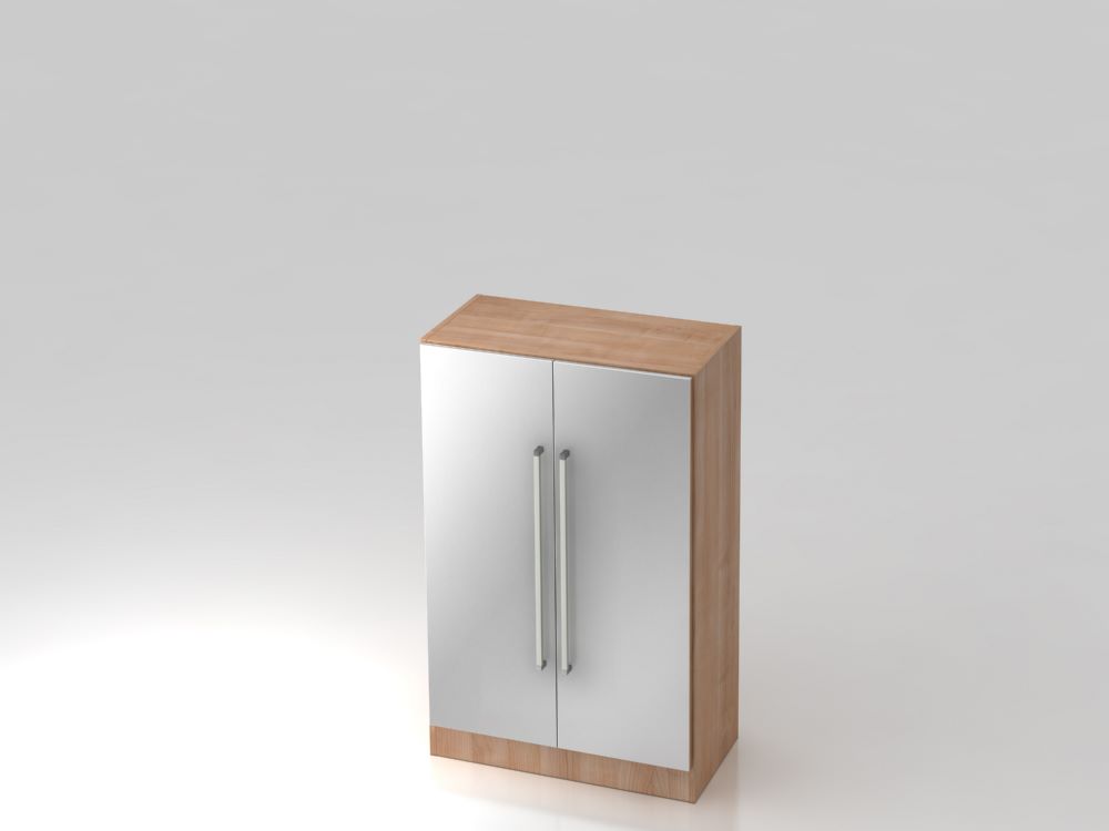 Produktbild Hammerbacher Flügelschrank 3OH CE Nussbaum / Silber 80 x 42 x 127 cm (BxTxH)