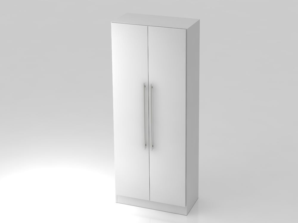 Produktbild Hammerbacher Flügelschrank 7100 5OH mit Sockelblende 10 cm hoch RE Weiß