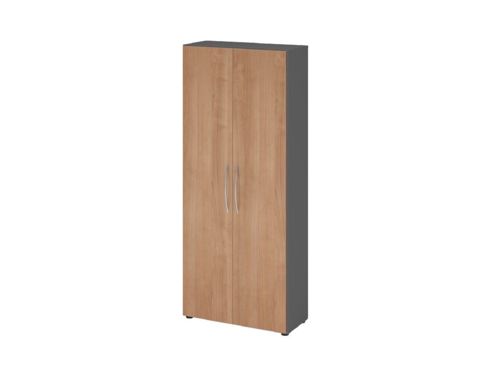Produktbild Hammerbacher Schrank 5OH 34,6 cm tief BM 188 cm Höhe Graphit Nussbaum