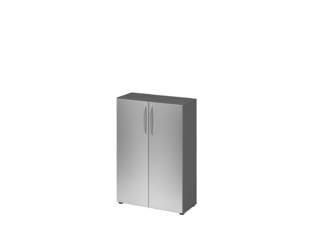 Produktbild Hammerbacher Schrank 3OH BM Graphit Silber B 80 x T 34,6 x H 114,4 cm