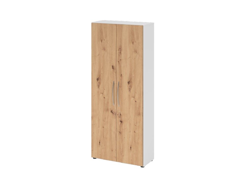 Produktbild Hammerbacher Schrank 5OH 34,6 cm tief BM Weiß Asteiche Höhe 188 cm